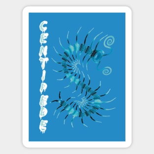 Super Bright Blue Centipede with Spray Paint Magnet